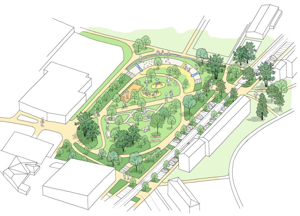 Un ancien vélodrome transformé en jardin