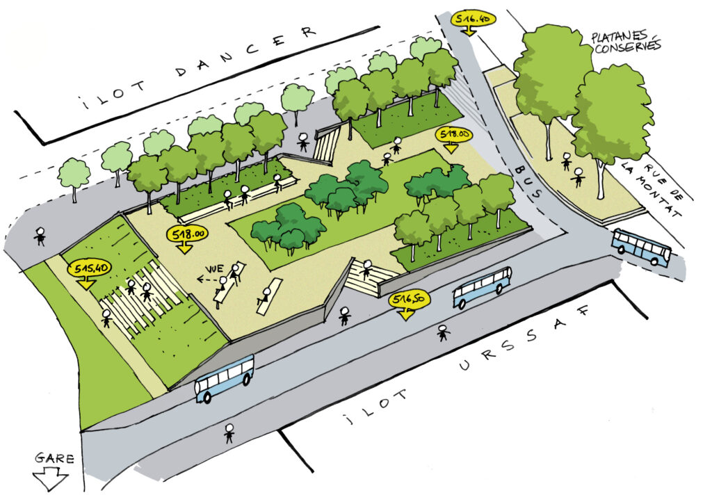 ZAC Châteaucreux, espaces publics
